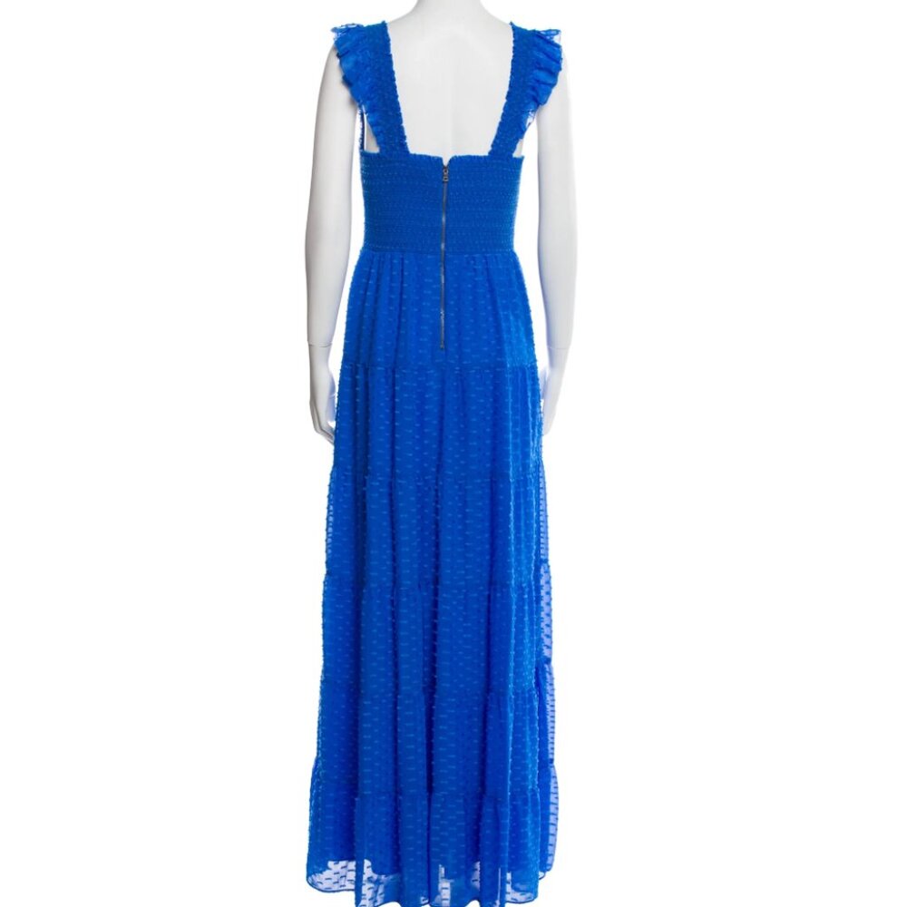 Alice + Olivia Electric Blue Swiss Dot Maxi Dress - Picture 8 of 16